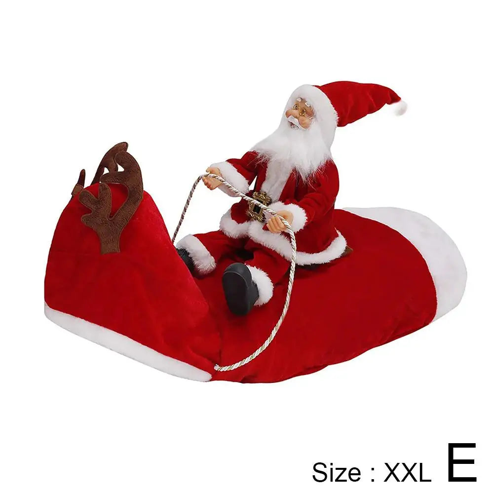 Creative Christmas Pet Clothes Old Man Riding Costume Christmas Atmosphere Funny Supplies Cats And Dogs Pet Winter Clothes