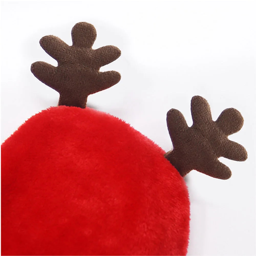 Christmas Dog Clothes Hoodie Pet Dog Sweater Flannel Antlers Scarf Winter Warm Small Dog Outfit Cat Hooded Clothing Costume Coat