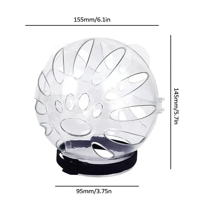 Transparent Cat Muzzle Anti Bite Transparent Cat Head Cover Breathable Clear Pet Accessories With Magical Sticker Cat Bubble Muz