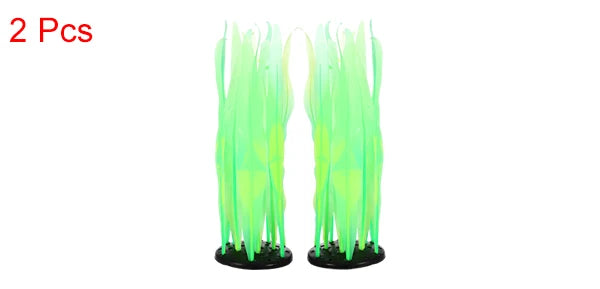 UXCELL Aquarium Artificial Decorative Plant Silicone Glowing Decor for Fish Tank Ornamen Flower Grass Decoration Accessories
