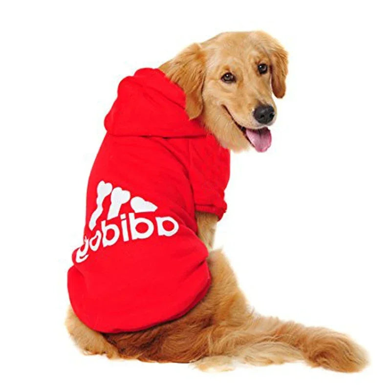 Autumn Winter Dog Clothes Adidog Dog Hoodies for Medium Large & Extra Large Dogs, Pet Fleece Lined Sweatshirt Coat Sport Apparel