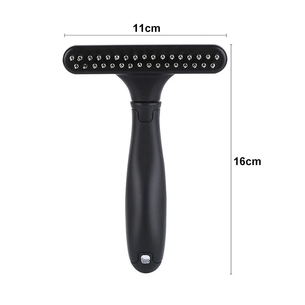 Dog Rake Deshedding Dematting Brush Comb Undercoat Rake for Dogs Cats Short Long Hair Pet Brushes Shedding with Double Row Pins