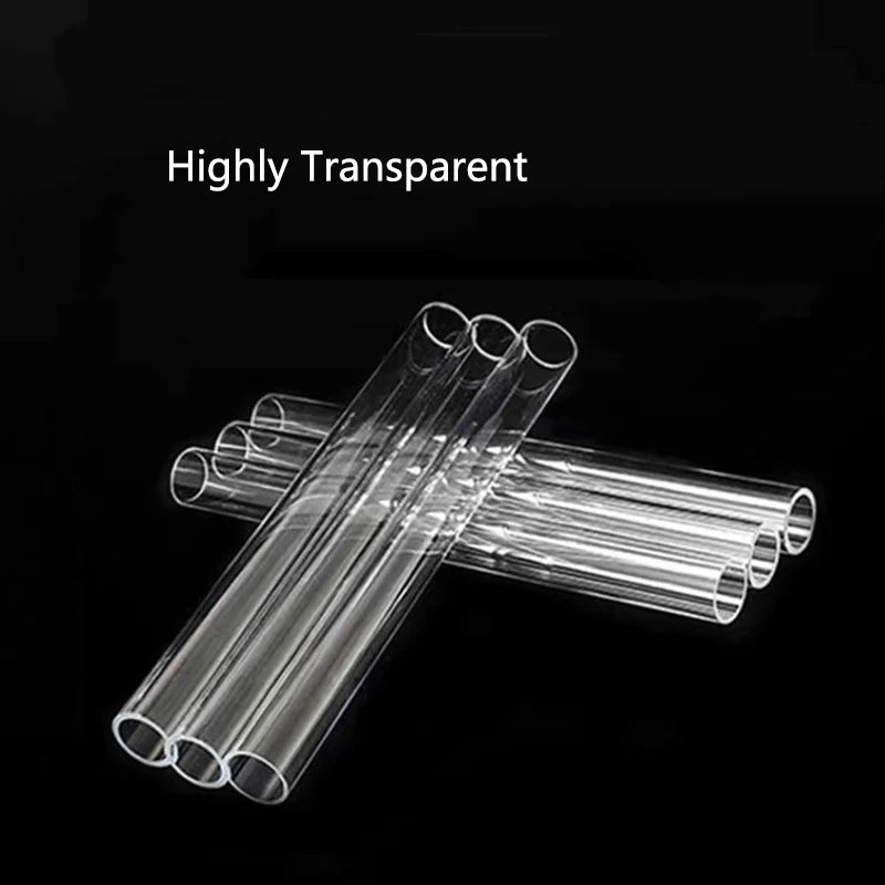 High Transperant Aquarium Water Pipe PETG Acrylic Hard Tube Transparent Rigid Tubing OD 6mm 8mm 10mm 12mm 50CM Clear 5Pcs/lot