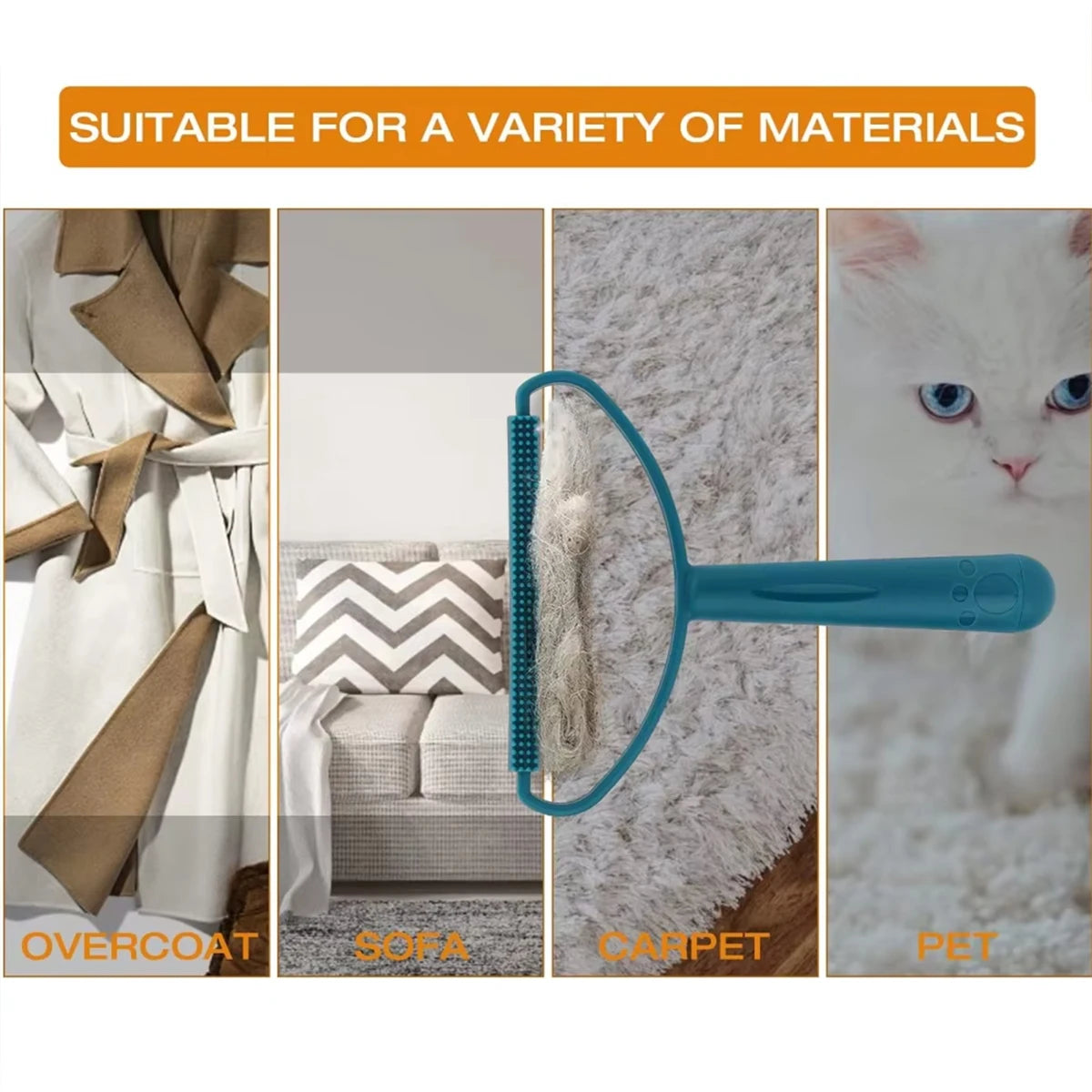 Portable Carpet Scraper Clothes Fuzz Rollers For Carpets Car Mat Couch Pet Bed Manual hair ball cleaning for household clothing