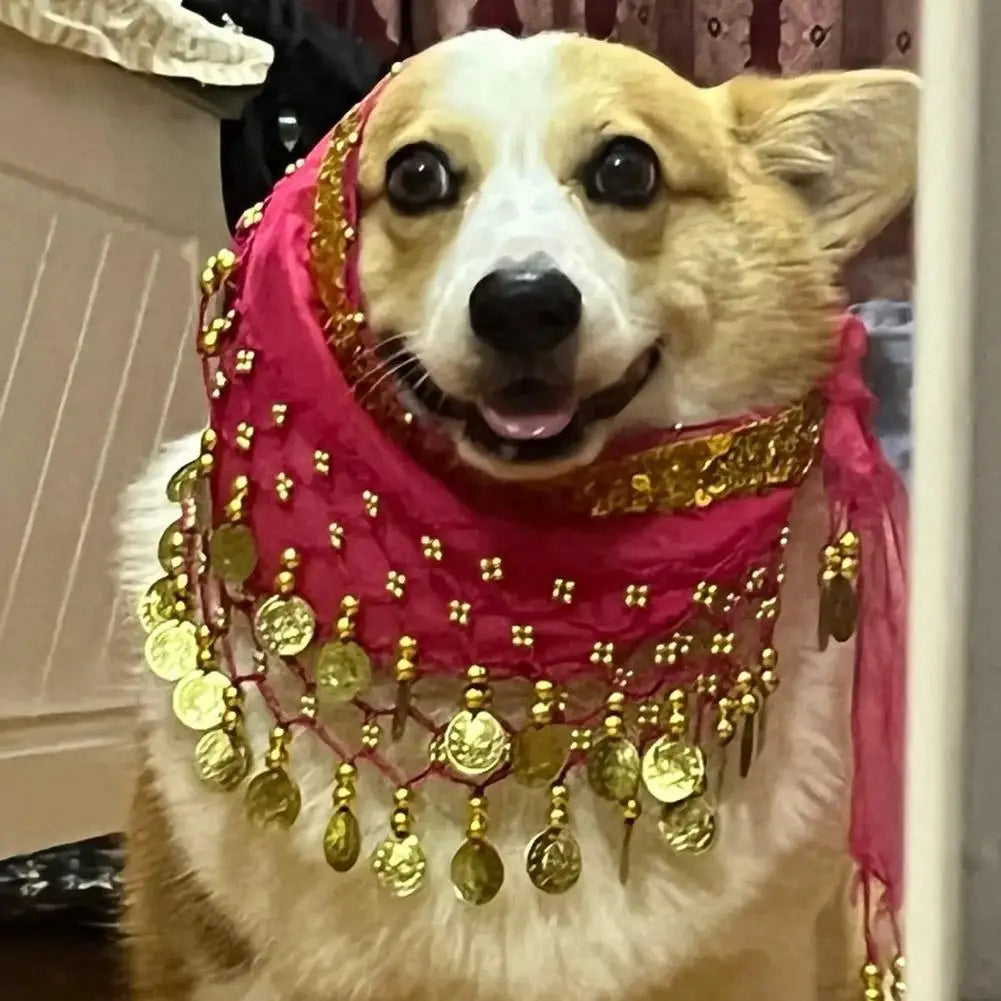 Dog Booty Shake Dance Booty Towel Decoration Pet Clothes Wrap Belly Skirts Scarf Pet Dancing Dance Hip Clothes Belt C1D2