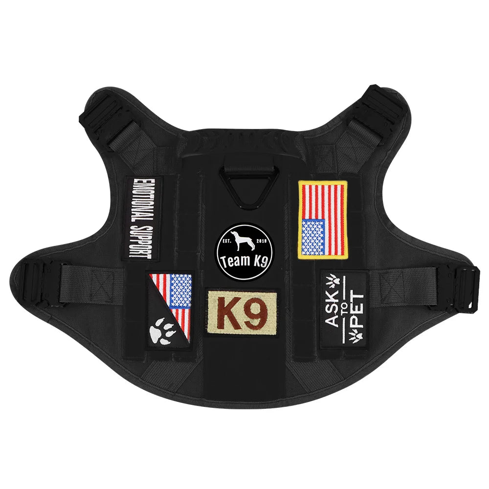 12 Pieces Tactical Patch Bundle for Dog Vest Harness Collar Personalized Patches Tags Sticker K9 Label Military Service Dog