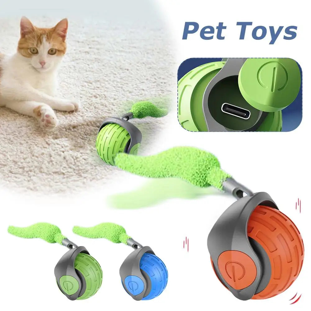 Interactive Cat Toy Ball Rolling Ball Motion Activate Rolling Ball With Touch Control Rechargeable Automatic Moving Ball Fo W4W1