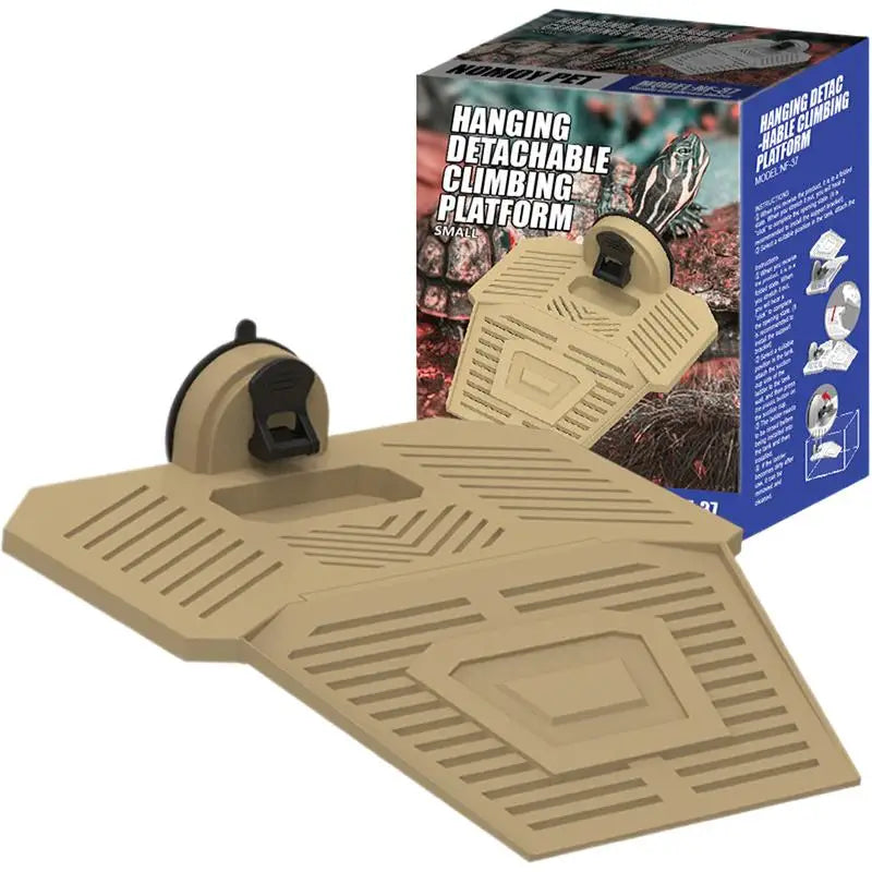 Turtle Docks For Basking Reptile Climbing Pier Detachable Tortoise Tank Dock Stable Turtle Basking Landscape With Feeding Area