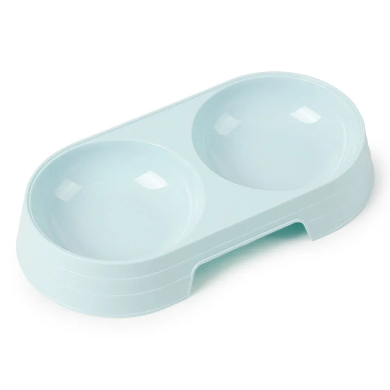 Pet Stainless Steel Bowls Double Puppy Dog Food and Water Bowls Set Cat Bowls Pet Feeder Dishes Dual Bowls for Small Dogs Cats