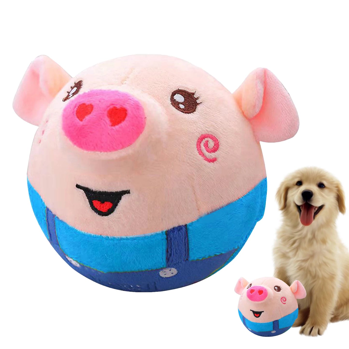 Active Moving Pet Plush Toy Plush Puppy Dog Toys That Move Auto Bounce Squeaky Pet Toy Dog Toys Soft Plush Pet Toy Cute Fun