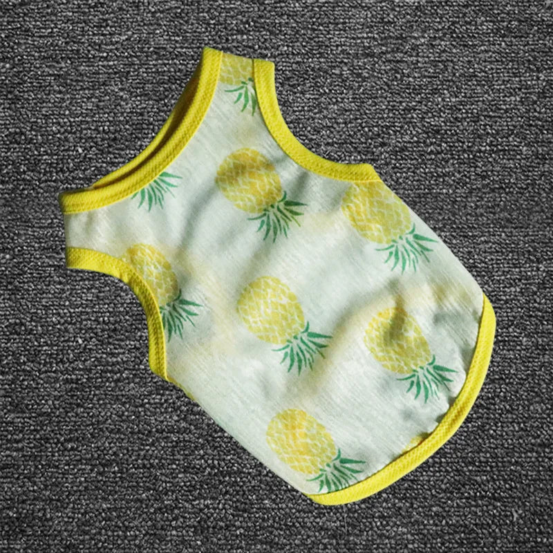 Summer Dog T-shirt Pet Clothing Chihuahua Clothes for Little Dog French Bulldog Printed Vest Pug Hoodie York Breathable Skirts