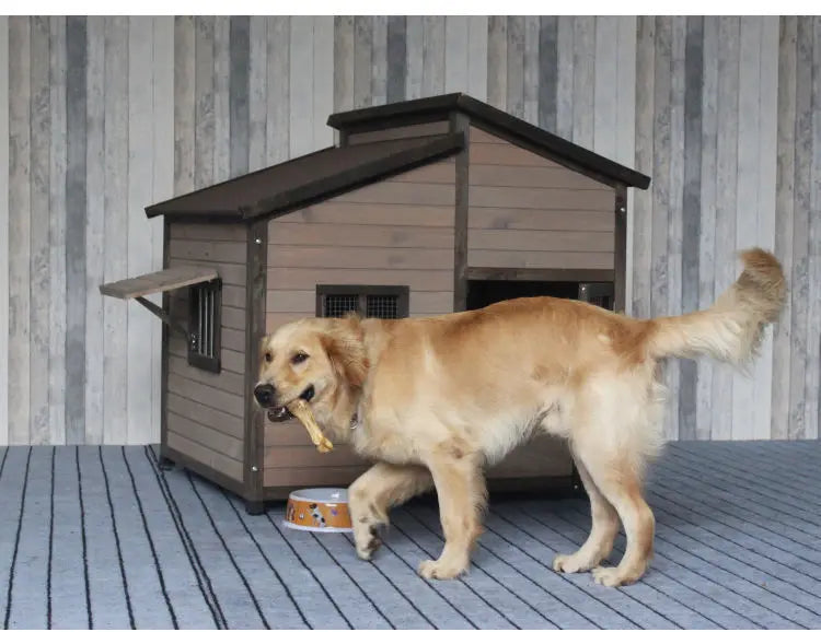 Small puppy house outdoor water rot kennel kennel kennel rural large medium and small outdoor villa