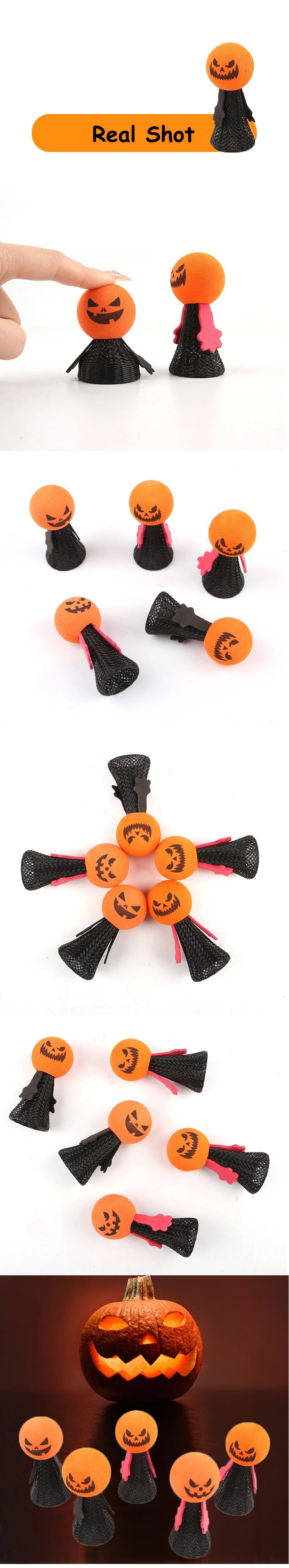 Halloween Pet Cat Toy Bouncing Elf Scary Pumpkin Small Dogs Accessories Funny Interactive Pet Supplies Spring Small Puppy Doll
