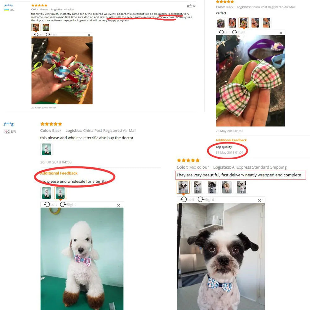 20pcs Dog Acccessories Dog Bow Tie Bulk Dog Collar Bow Dog Bowtie Small Dog Cat Pet Supplies Dog Fashion Accessoreis Bow