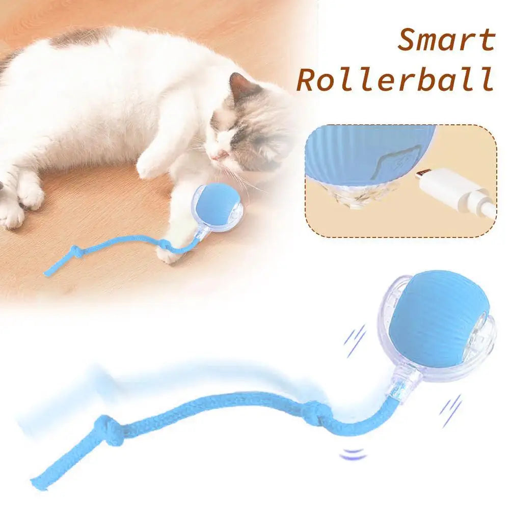 Smart Rolling Cat Toy Ball Relieve Kitten Boredom Automatic Shutoff Rechargeable Creative New Kitten Chasing Toy Electric Ball