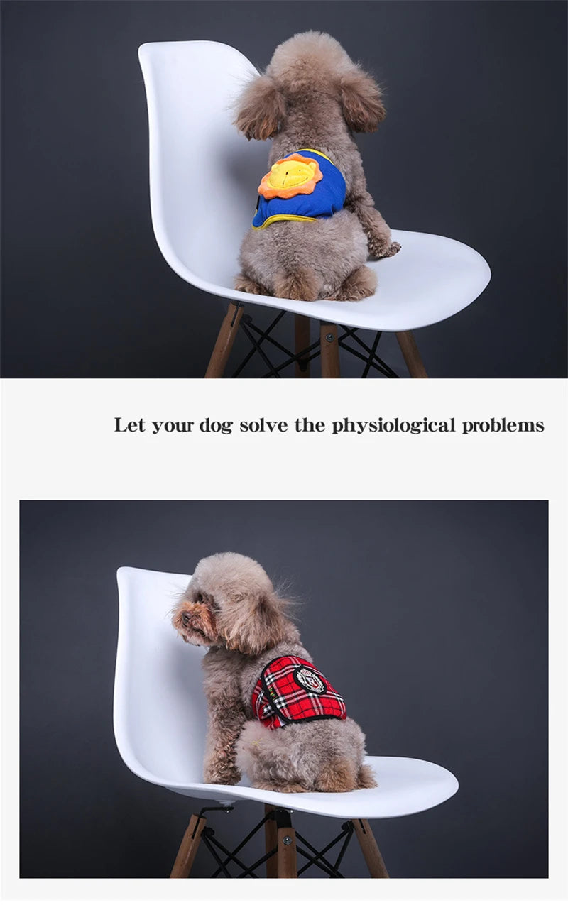 Soft Cotton Male Dog Physiological Panties Belt Lovely Outdoor Pet Safety Underwear for Medium Big Dog Boy Shorts Puppy Products