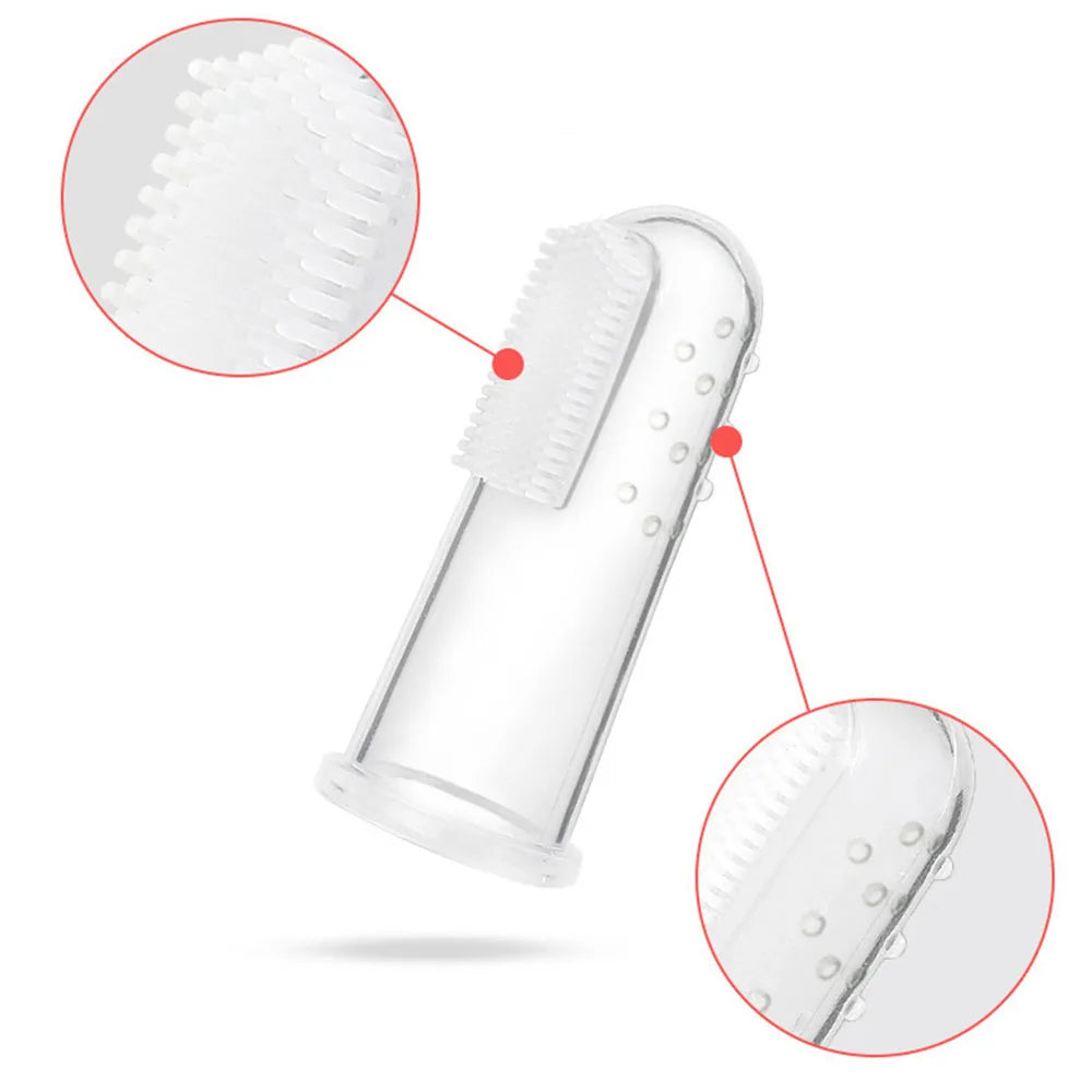 Dog Toothbrush Pet Fingertip Toothbrush for Cat Super Soft Oral Care Toothbrushes Finger Brush for All Pets Tooth Cleaning Brush