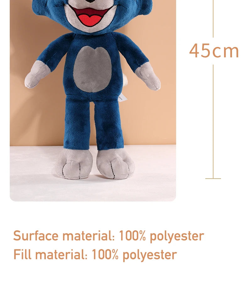 Tom And Jerry Plush Toy Cartoon Movie Cat Tuffy Nibbles Mouse Plushies Stuffed Animals Soap Action Figure Studio Doll Toys