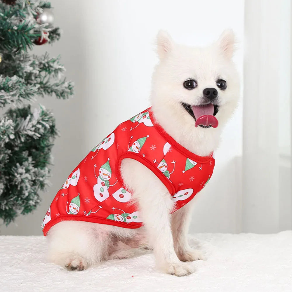 Christmas Dog Clothes Hoodie Pet Dog Sweater Flannel Antlers Scarf Winter Warm Small Dog Outfit Cat Hooded Clothing Costume Coat