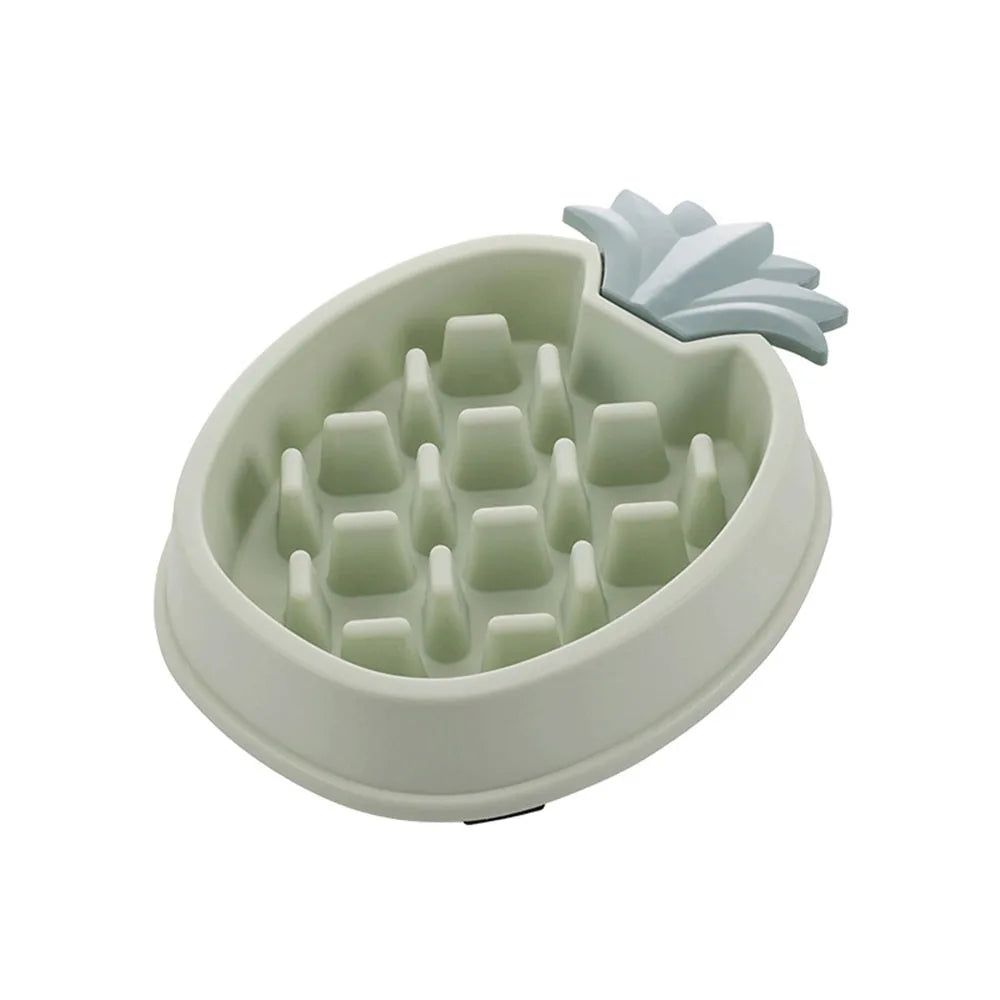 Slow Dog Bowl for Puppy Large Dogs Anti-Gulping Dog Slow Feeder Stop Bloat Slow Eating Pet Bowls Corn Peach Strawberry Pineapple