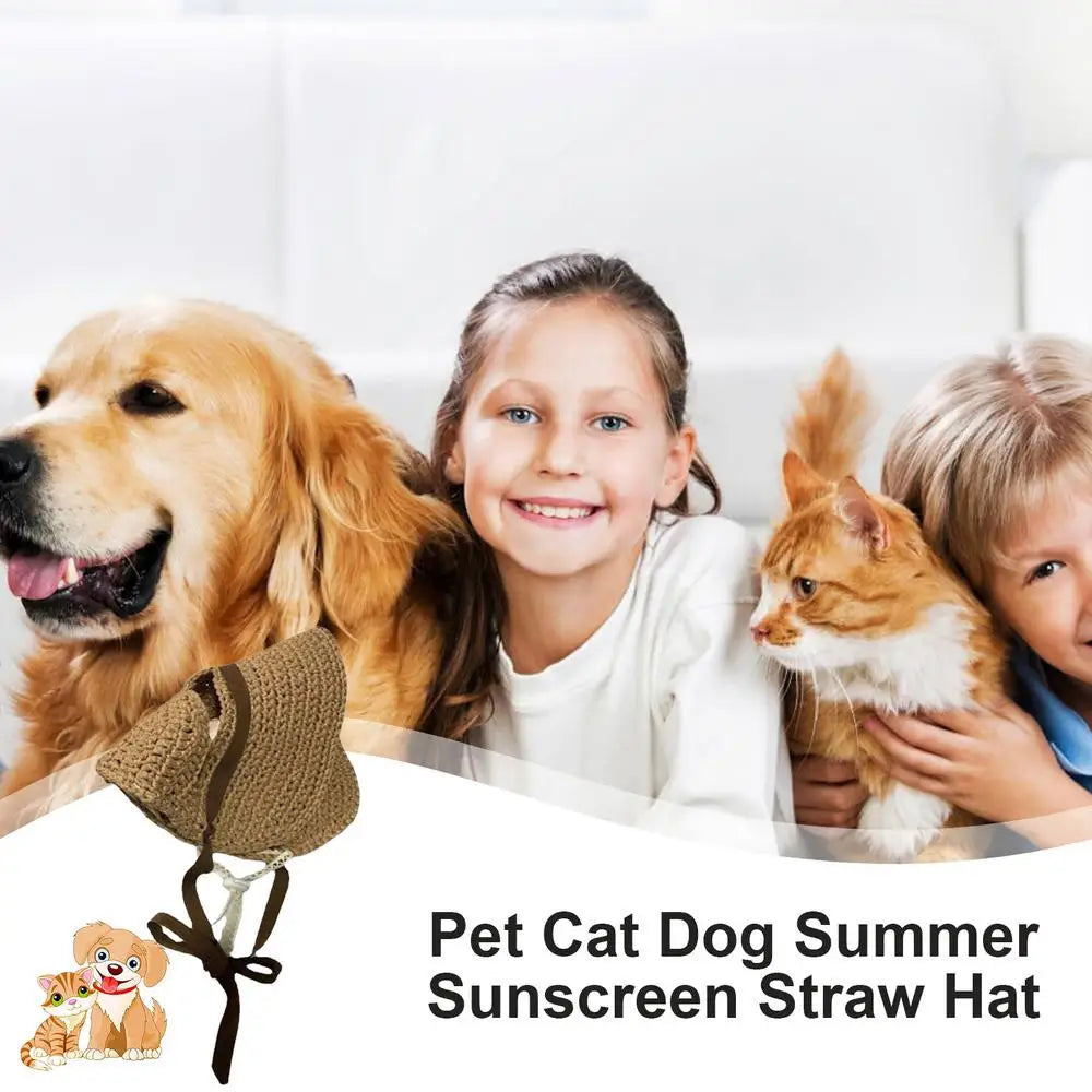 Dog Sombrero Hat Cat Sun Hat Dog Summer Hat Small Dog Sun Hat Dog Sun Caps Cat Sombrero Straw Hat for Puppy Small Dogs