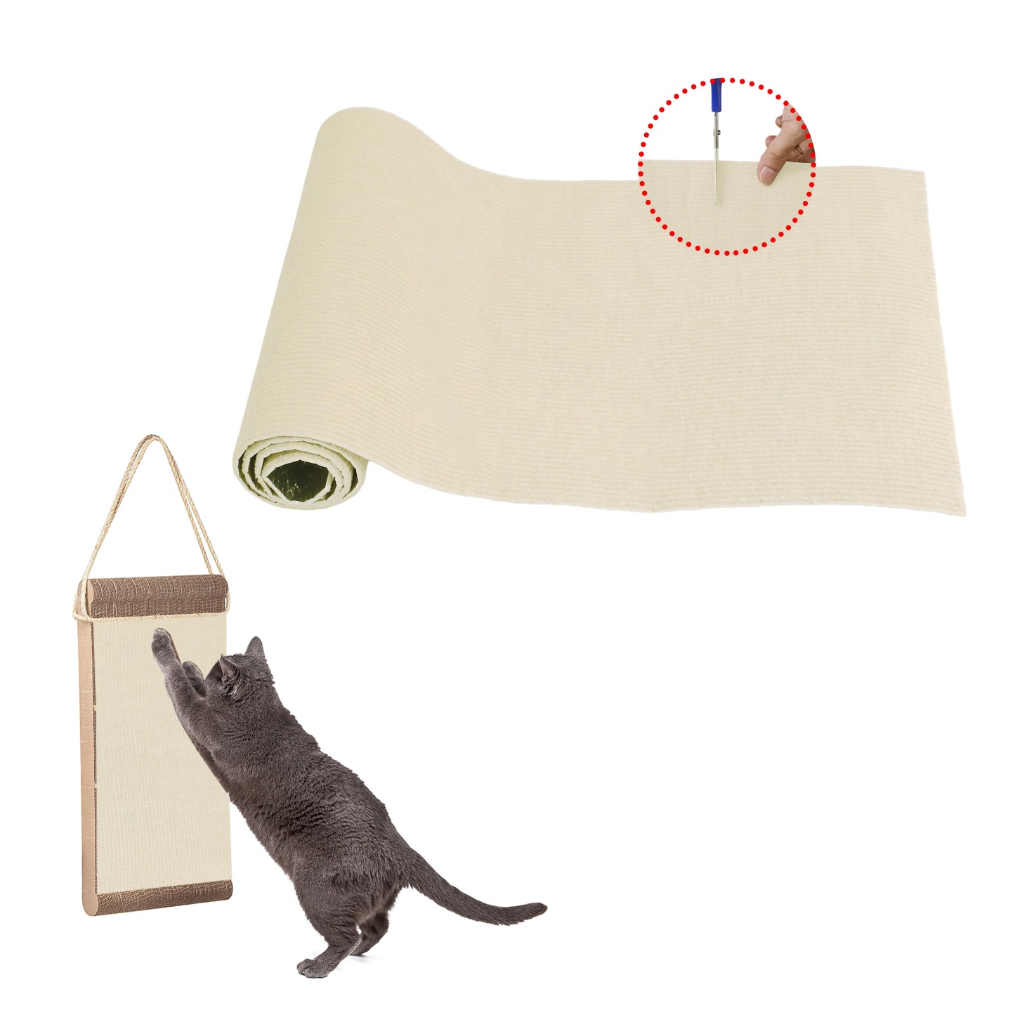 UXCELL Self-Adhesive Carpet Cats Scratch Board Wall Anti Cat Scratch Sofa Diy Cats Scratch Board Sofa Protection Paws Mat