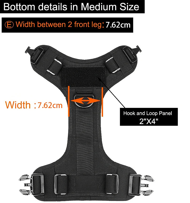 K9 Tactical Military Vest Pet German Shepherd Golden Retriever Tactical Training Dog Harness and Leash Set For All Breeds Dogs