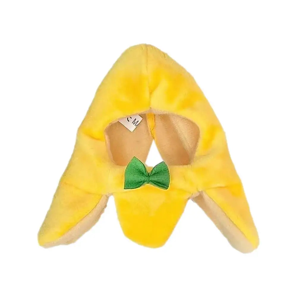 Cat Costume Banana Hat Adorable Pet Headwear Hood Cat Caps Funny Cosplay Prop Halloween Apparel for Small Dogs Kitten Cats