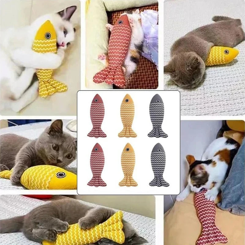 Cat Toy Catnip Fish Pet Chew Bite Toys For Cats Funny Interactive Soft Simulation Fish Kitten Training Playing Toy Cat Supplies