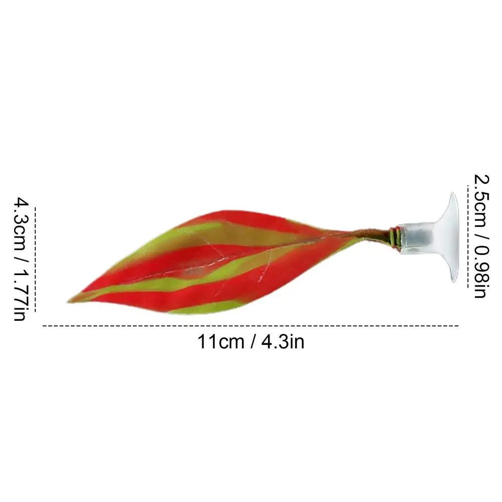 Fake Silicone Betta Fish Leaf Hammock, Pad with Suction Cup, Fish Resting Spot, Bed for Tank