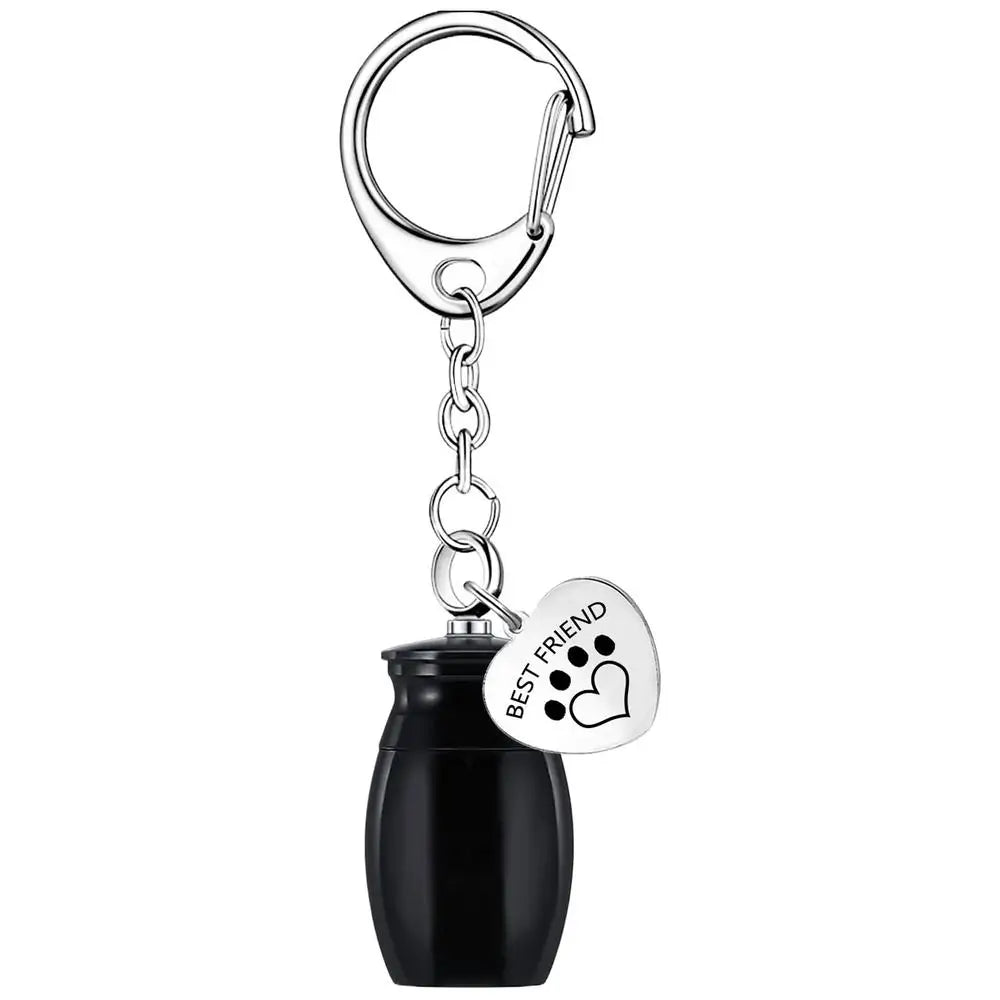 Pets Urn Keychain Paw Print Keyring Cremation Ashes Pendant Cat Cremation Jewelry Pendant Dog Paw Print Keepsake for Cats Dogs