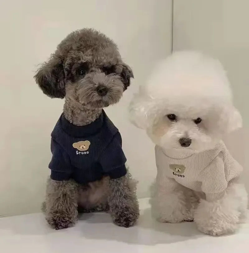 2023 New Spring Summer Pet Clothes Bear Pattern Sweater And Comfortable Puppy Clothes Teddy Hiromi For Small And Mid Sizes Dogs