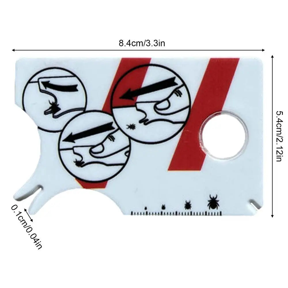 Tick Card with Magnifying Glass Tick Remover for Dogs Quickly Gentle Remove Ticks from Pet Dogs Cats or People