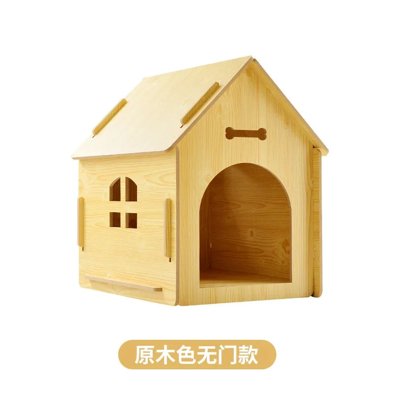 Wholesale new spot detachable wooden dog house cat house pet with window dog house chalet indoor outdoor pass