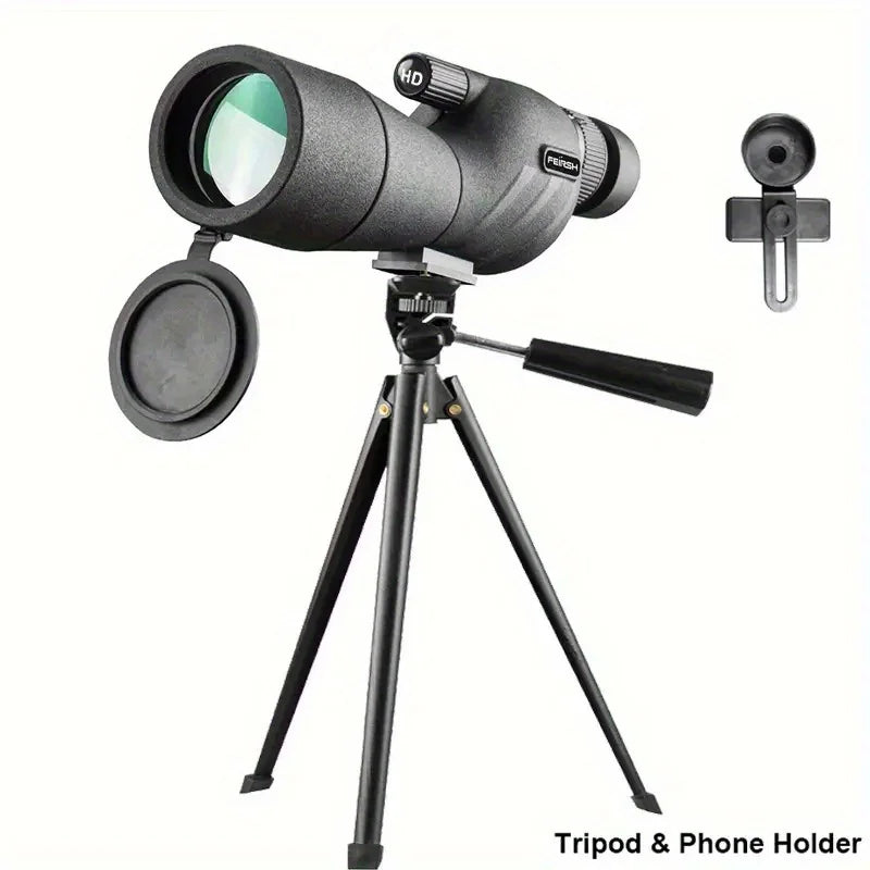 Transparent monocular telescope, variable frequency monocular telescope, suitable for outdoor camping hunting bird watching