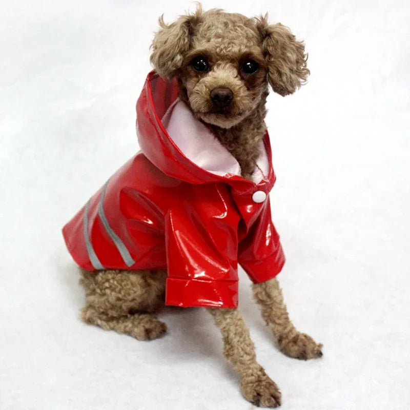 Dog Coat Waterproof PU Dog Raincoat for Small Dogs Cats Reflective Puppy Raincape Chihuahua Yorkies Pet Poncho dog raincoat
