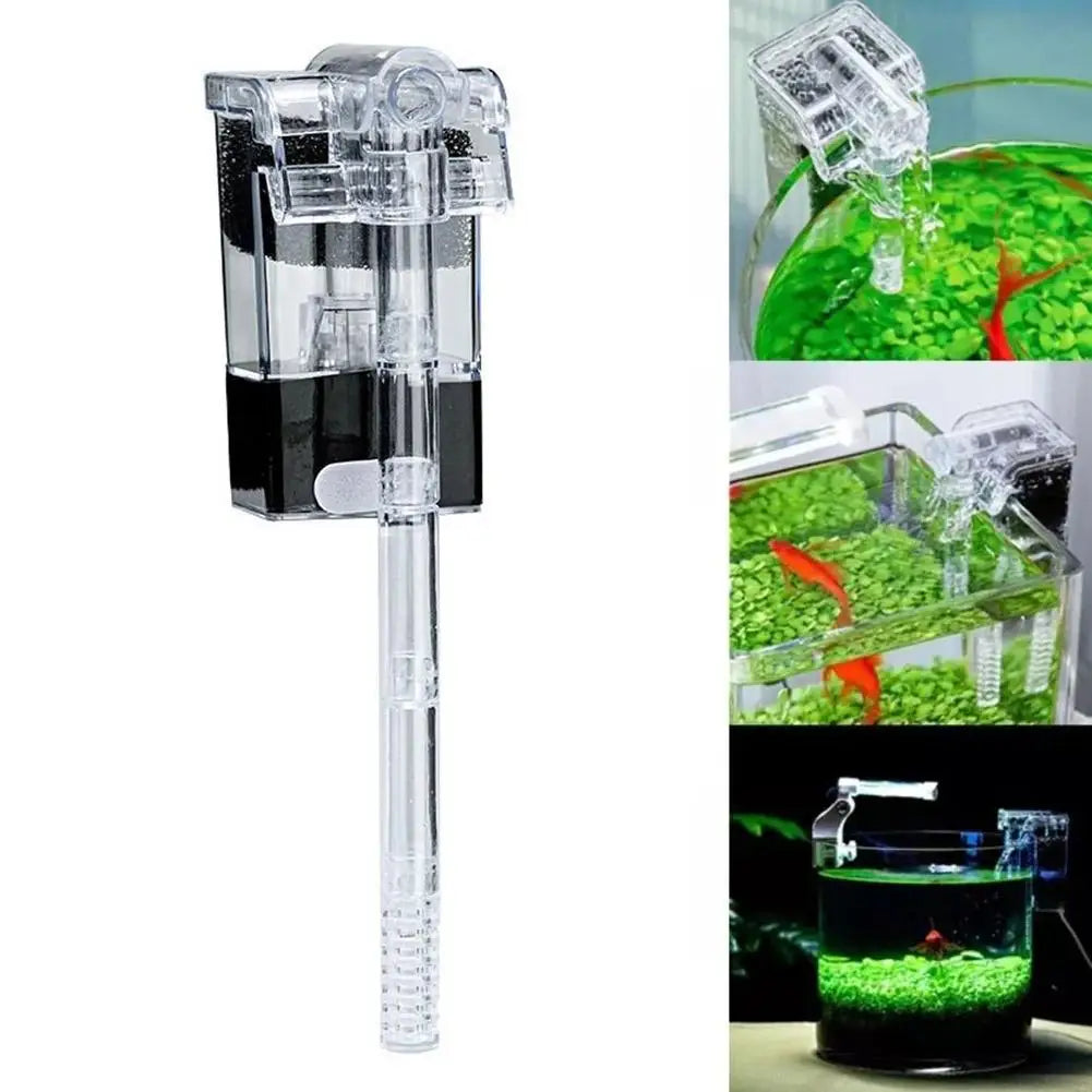 Small Household External Wall-mounted Fish Tank Filter Water Oxygenation Purification Filtration Silent Three-in-one195mm