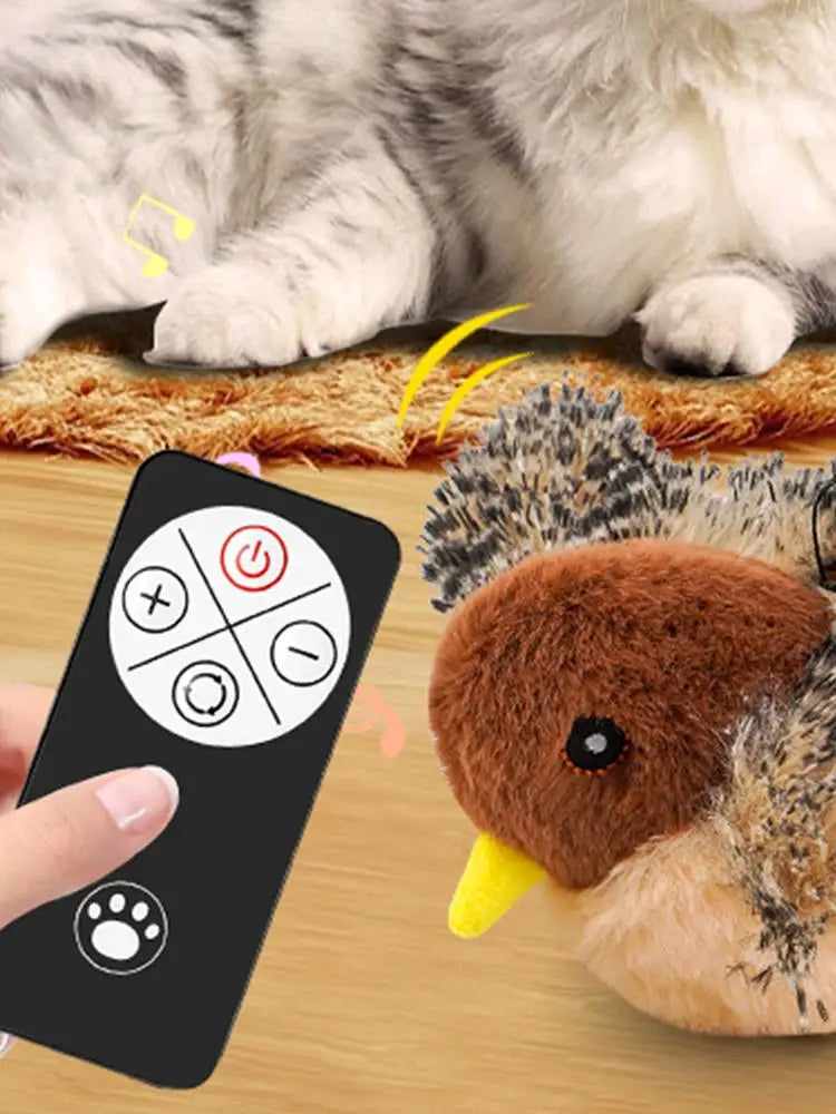 Usb Rechargeable Cat Toy Flapping Bird Cat Toy Interactive Plush Toy Remote Control USB Flapping Wings Cat Toy Chirping Cat Toy