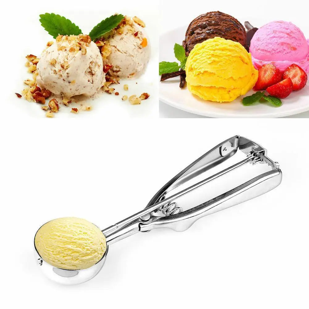 Stainless Steel Ice Cream Spoon Easy To Clean And To Easy Scoop Watermelon Ice Demould Kitchen Cream Fruit Tool T1Y0