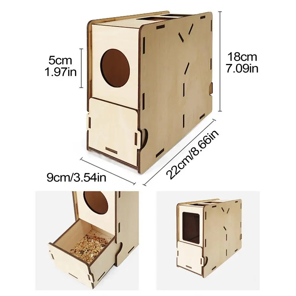 Birds Feed Wind Sheller Wooden Grain Splitter Machine Shell Separator Machine Chaff Blowing Machine Practical Bird Food Skin