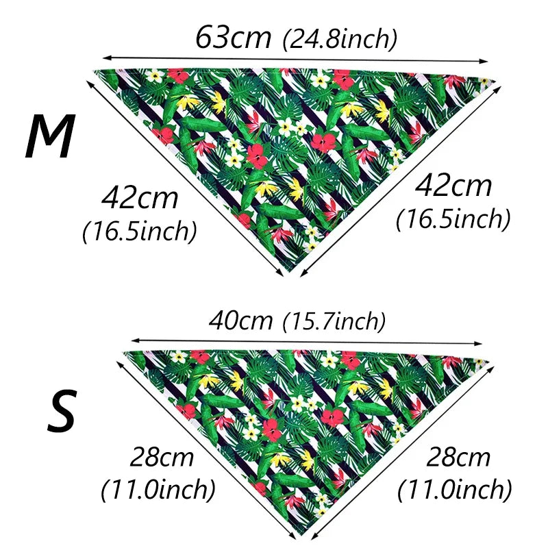 Summer Pet Bandana for Small Medium Large Dogs Fruit Print Dog Triangle Scarf Pomeranian Pug Bibs mascotas Grooming Accessories