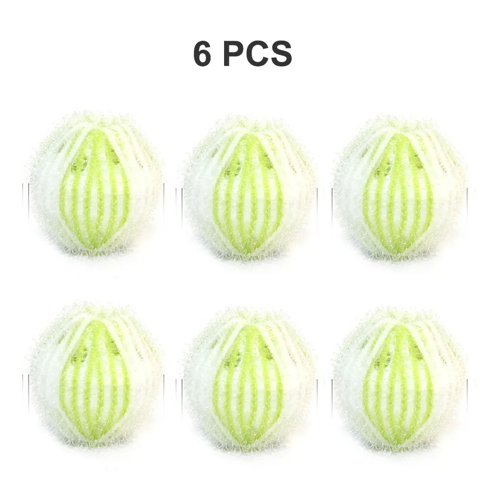 6pcs Nylon Laundry Ball Washing Machine Decontamination Ball Fur Lint Sticking Dedusting Roller Pet Hair Removal Ball in Laundry