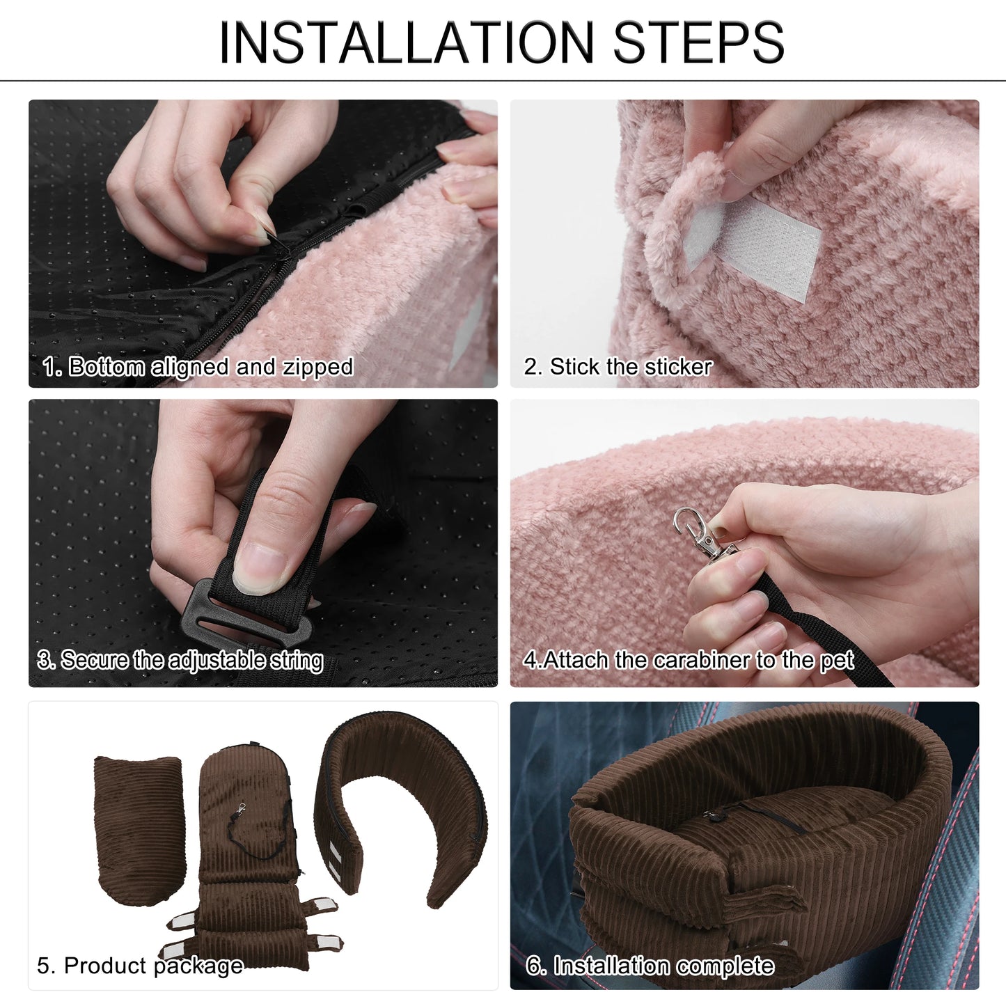 UXCELL Dog Car Seat Bags Hammock Pet Carriers Bed Car Rear Back Seat Protector Mat Carrier Bottom Travel Safety Accessories