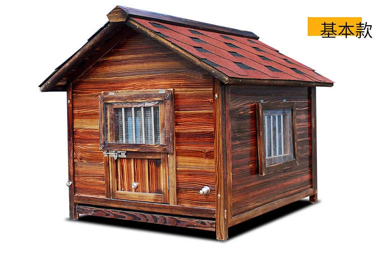 4XL Pet Kennel Large Dog Summer Cooler All Seasons Universal Medium Dog Kennel Solid Wood Removal and Washing