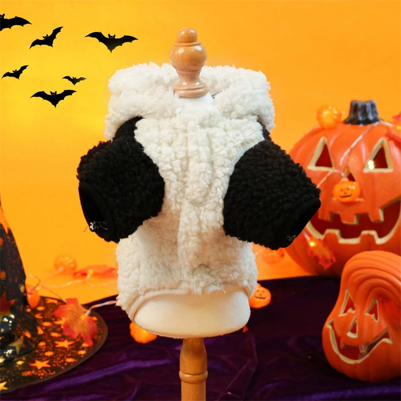 Cosplay Panda Sweatshirt Overalls for Dogs Winter Protective Cap French Bulldog Medium Puppy Jacket Wind Proof Pet Cat Clothes