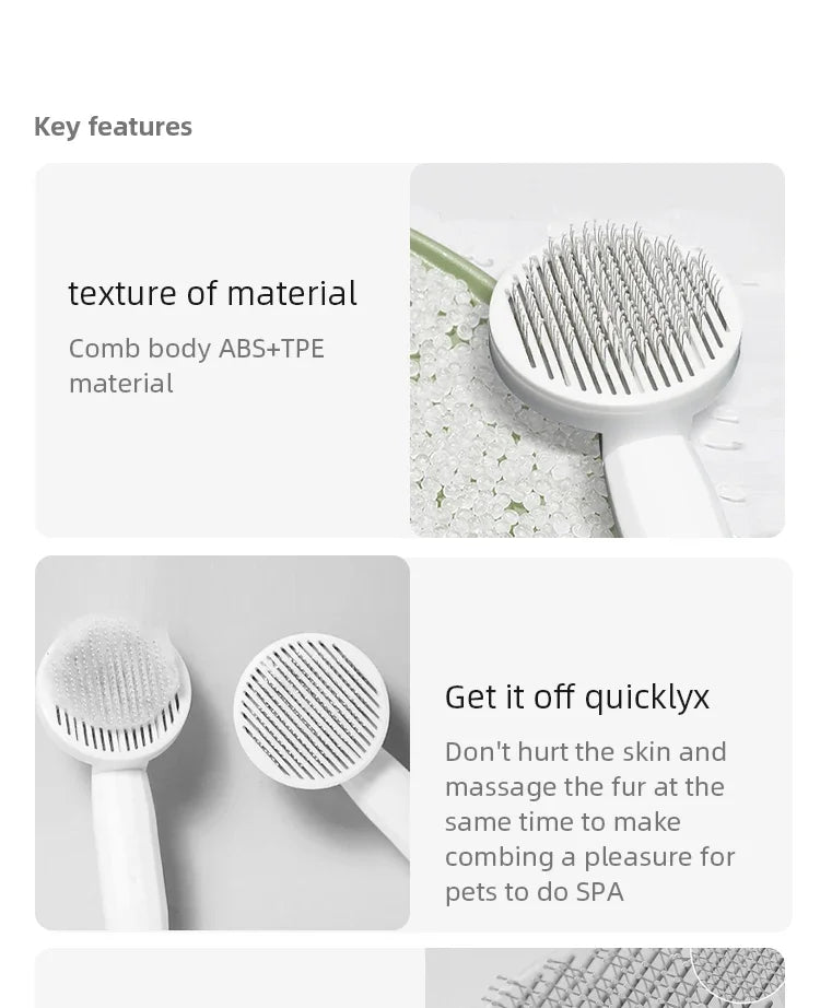 1PcsCat Comb Hair Removal Pet Magic Comb One Click Floating Hair Removal Cat Dog Universal Cleaning Beauty Supplies