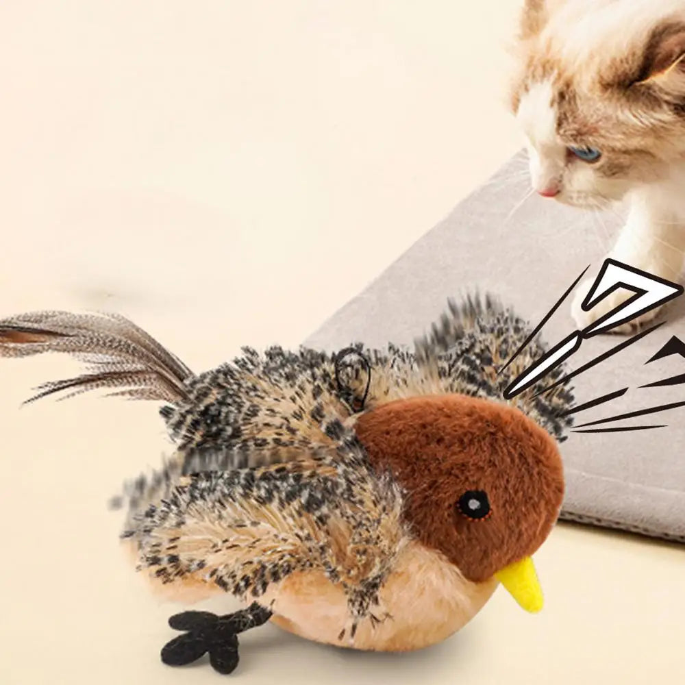 Usb Rechargeable Cat Toy Flapping Bird Cat Toy Interactive Plush Toy Remote Control USB Flapping Wings Cat Toy Chirping Cat Toy