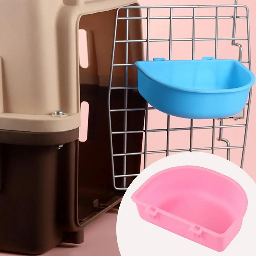 Small Pet Food Feeder Bowl Cage Hook Up Hanging Bowl Water Drinking Device Dog Cats Feeding Cup Rabbit Feede