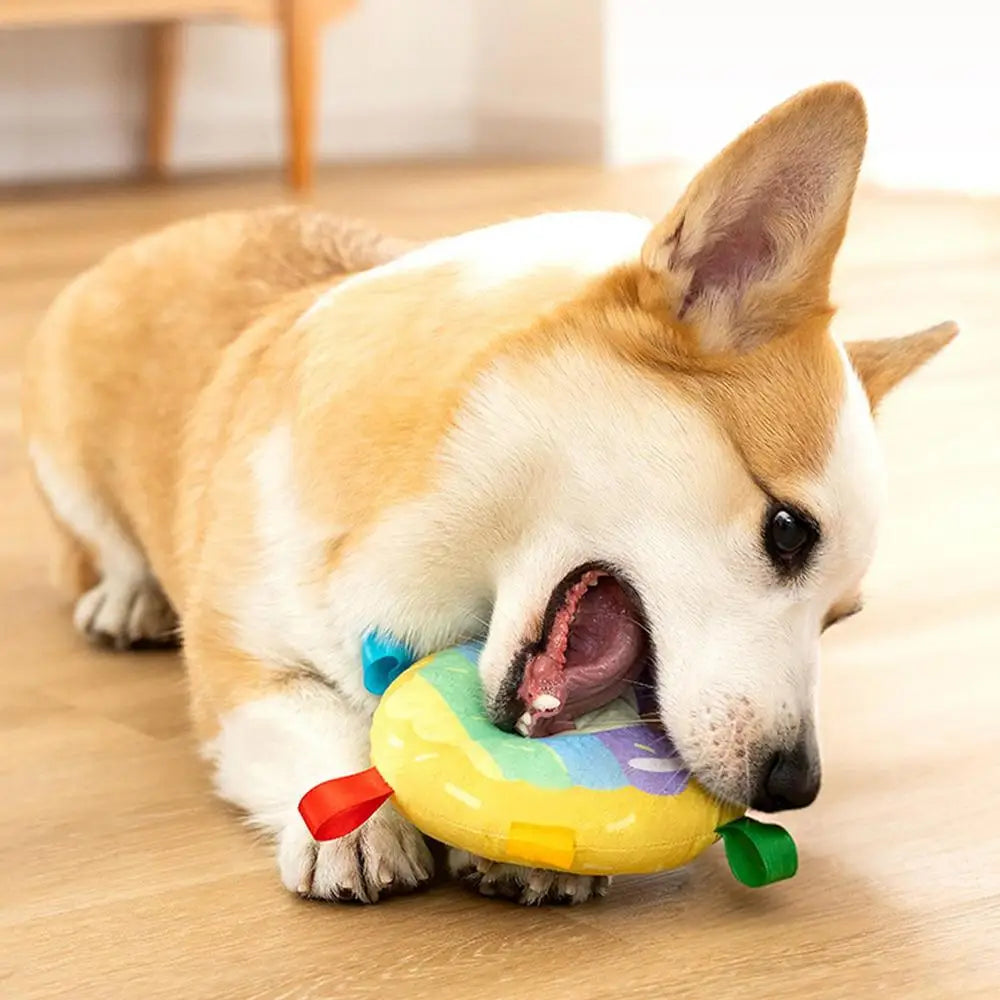 Squeaky Pet Toys Dog Plush Sound Chew Toys Bbiscuit Shape Animal Squeaky Dog Chewing Toy Plush Dog Toys Puppy Chewing Sound Toy