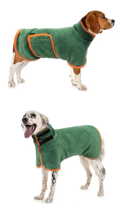 Dog Bathrobe Fast Drying Towel Microfiber Absorbent Soft Bath Robe Adjustable Towel Grooming Coat Dog grooming Pet Accessories